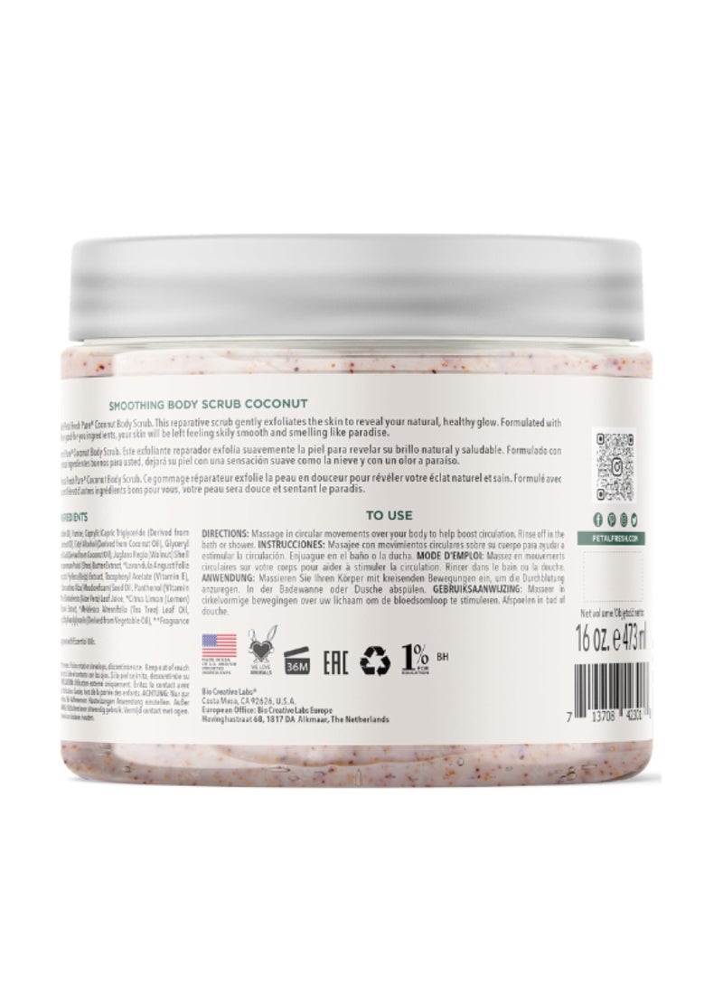 Petal fresh Smoothing Coconut Body Scrub To Naturally Hydrate & Soften Skin - Image 2