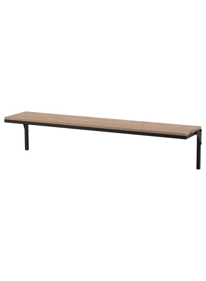 Wall shelf, black, 101x20 cm - Image 1