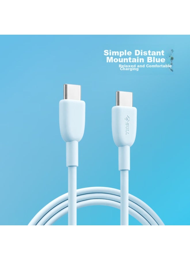 bull Ctoc/male-to Fast Charging Data Cable, 3a High Current/c-c/1m, Compatible With Apple 15 Series Fast Charging/huawei/xiaomi/tablets/laptops, Distant Mountain Blue - Image 4