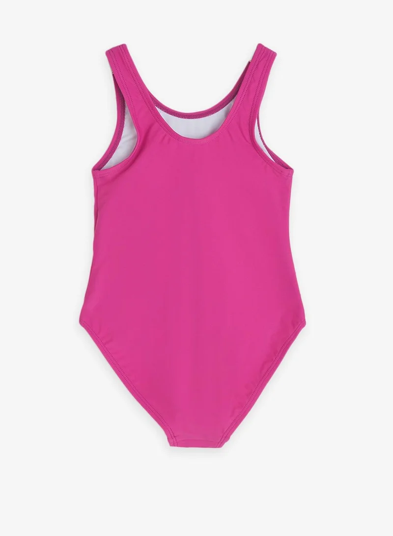Guess Purple Dragonfruit Youth Logo One Piece Swimsuit for Women | Best Price UAE