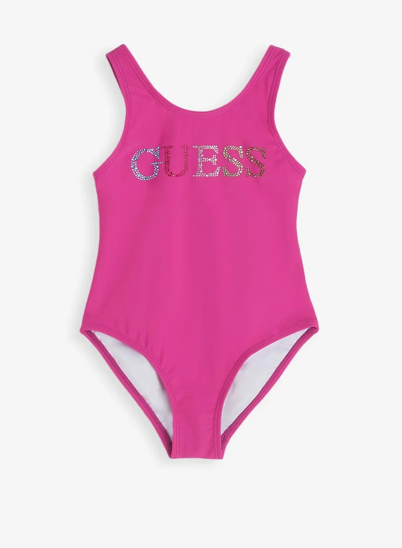 GUESS Youth Logo One Piece Swimsuit