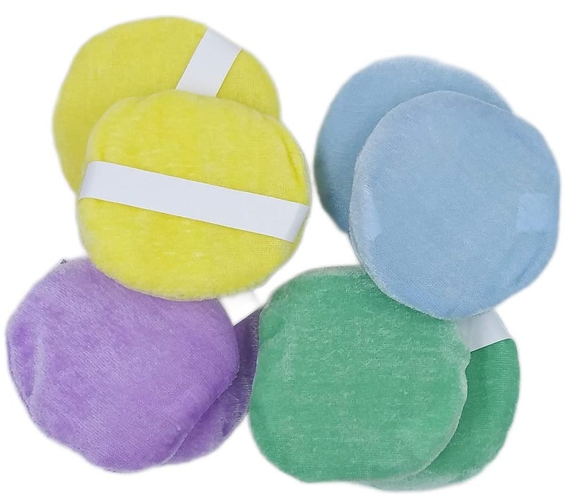 advancedestore Makeup Sponge Beauty Facial Kit Makeup Sponge Round Face Powder Pad Blending Sponge Puff Cotton Makeup Puff with Strap for Powder Foundation Loose Mineral Powder Body 8 PCS - Image 3