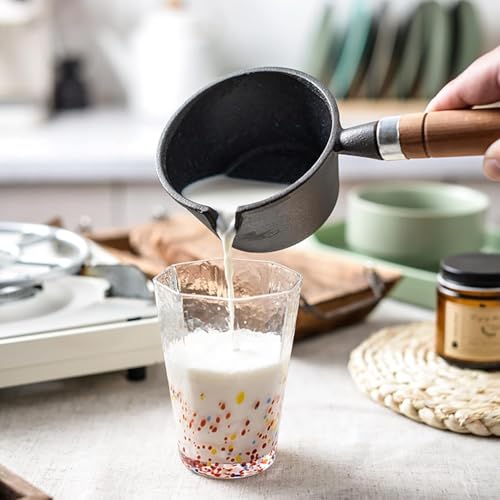 Shop Home Essentials Home Essentials Cast Iron Tadka Pan/Vaghar/Chounk/Baghar for Frying Dal/Spices | 4Inch, 450gm, Gas & Stove-Friendly | Pre-Seasoned, 100% Toxin-Free, Naturally Non-Stick Tempering Pan (Round) - Image 2