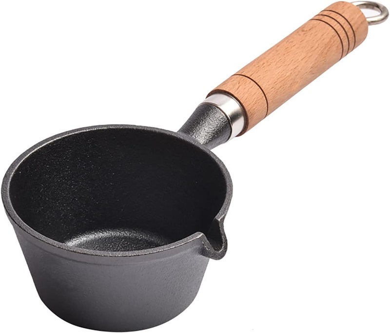 Shop Home Essentials Home Essentials Cast Iron Tadka Pan/Vaghar/Chounk/Baghar for Frying Dal/Spices | 4Inch, 450gm, Gas & Stove-Friendly | Pre-Seasoned, 100% Toxin-Free, Naturally Non-Stick Tempering Pan (Round) - Image 1