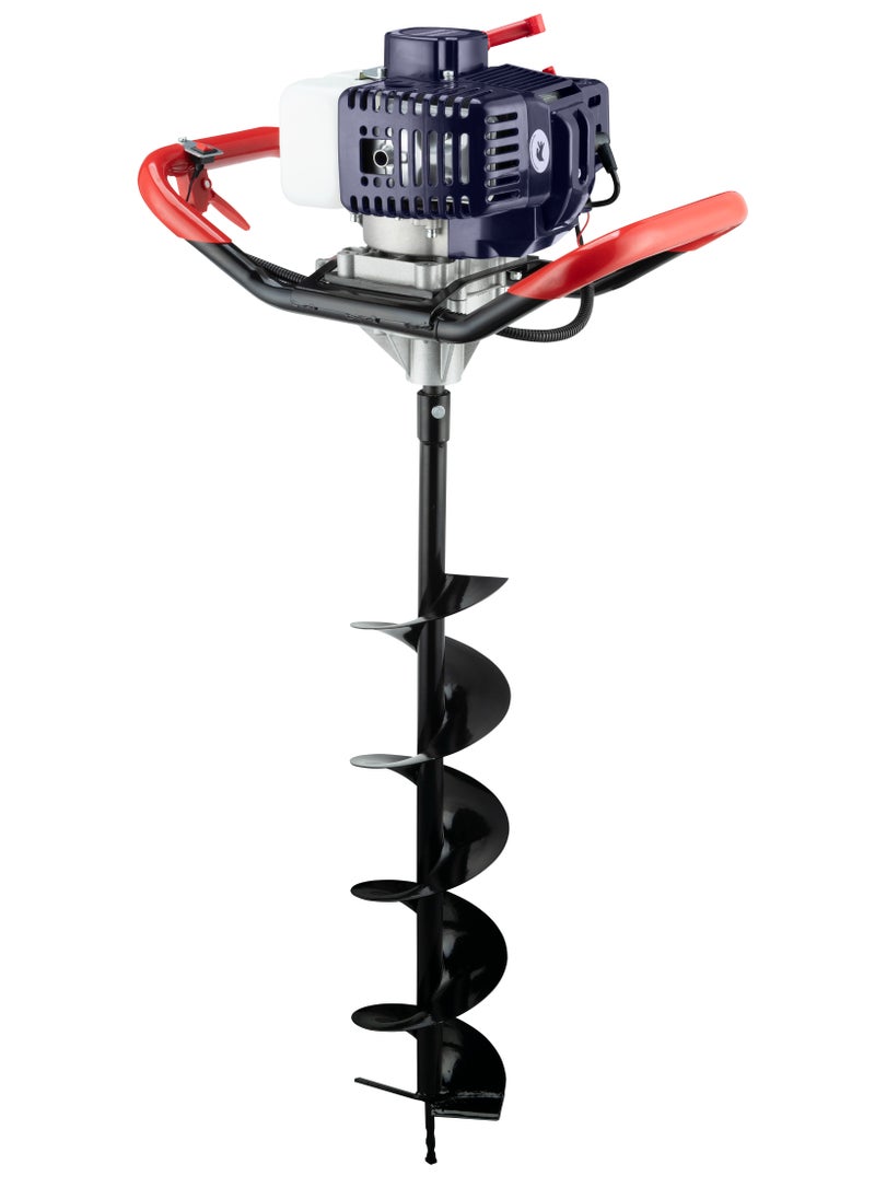 makute - Earth Auger Gasoline Powered, 52CC 2.2HP– 1600W, Adjustable Depth, Ergonomic Handle, 1200ml Fuel Tank, Heavy-Duty Soil Digging for Home & Professional Use- EA52 - Image 1