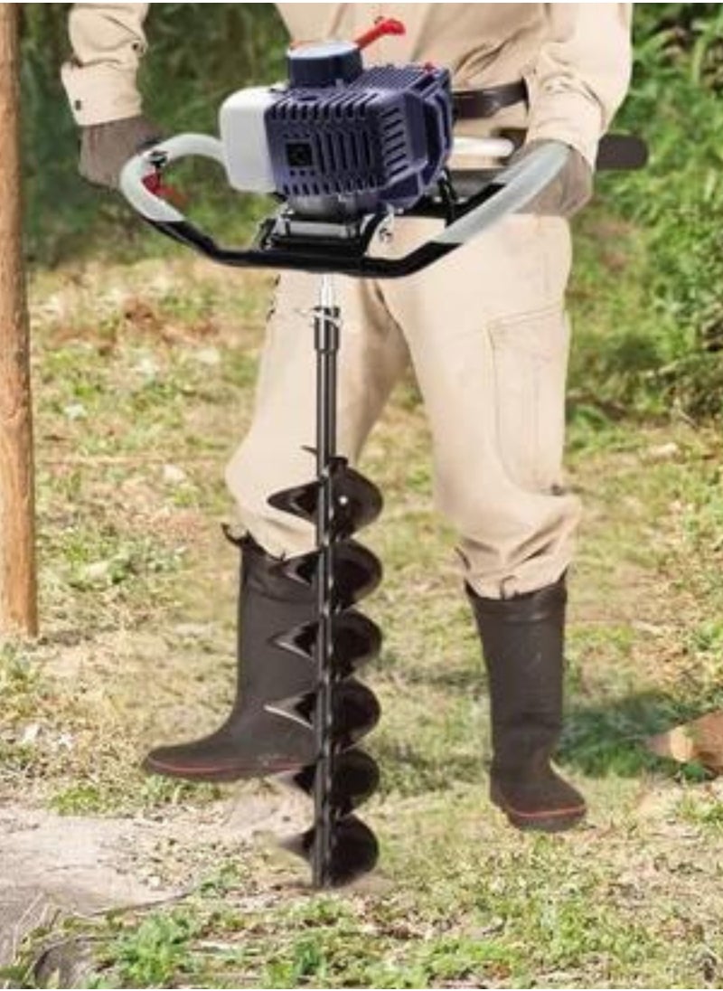 makute - Earth Auger Gasoline Powered, 52CC 2.2HP– 1600W, Adjustable Depth, Ergonomic Handle, 1200ml Fuel Tank, Heavy-Duty Soil Digging for Home & Professional Use- EA52 - Image 1