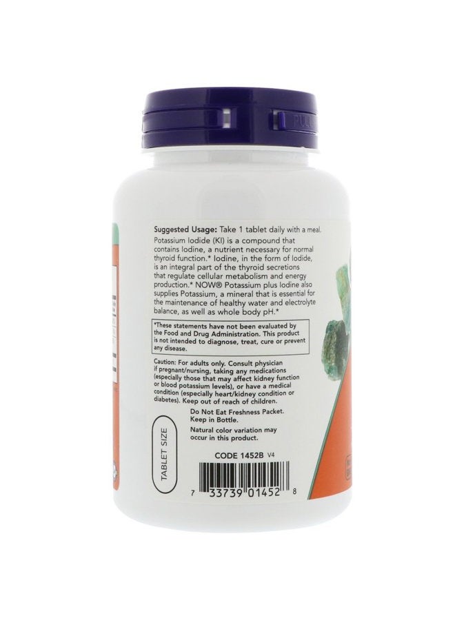 now Potassium Plus Iodine - 180 Tablets - Image 3