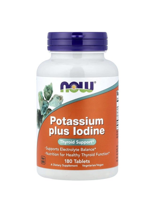 now Potassium Plus Iodine - 180 Tablets - Image 1