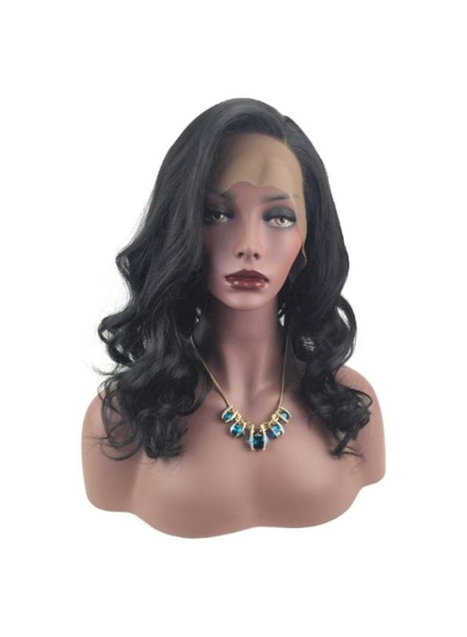 شعر مستعار اصطناعي متجعد أسود 48سم