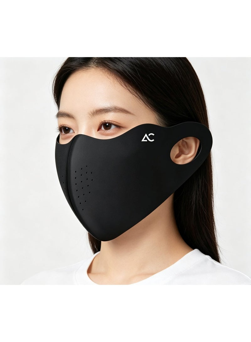 Kiffiyeh Women’s Face Sun Mask (UV Protection), High-Beauty Face Kini for Cycling, Breathable Ice Silk Anti-Sun Face Mask - Image 2