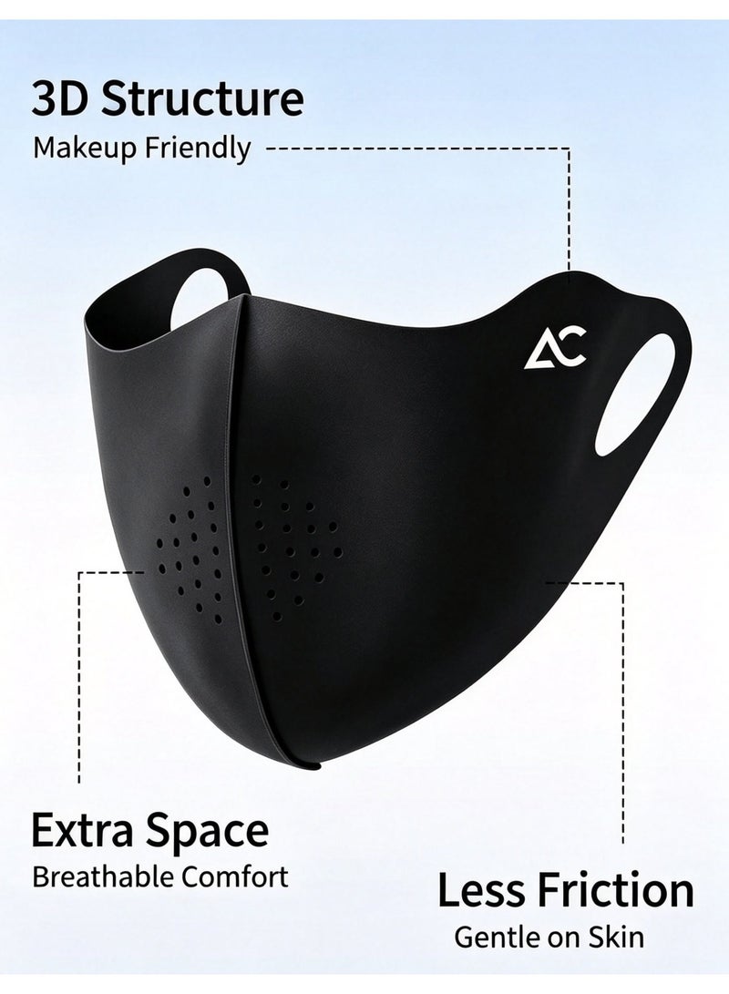 Kiffiyeh Women’s Face Sun Mask (UV Protection), High-Beauty Face Kini for Cycling, Breathable Ice Silk Anti-Sun Face Mask - Image 4