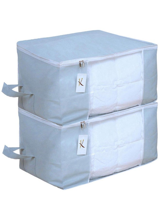 Kuber Industries Kuber Industries Non-Woven Underbed Storage Organiser Set Of 2 (Grey), 47 Centimeters, 33 Centimeters  - Image 1