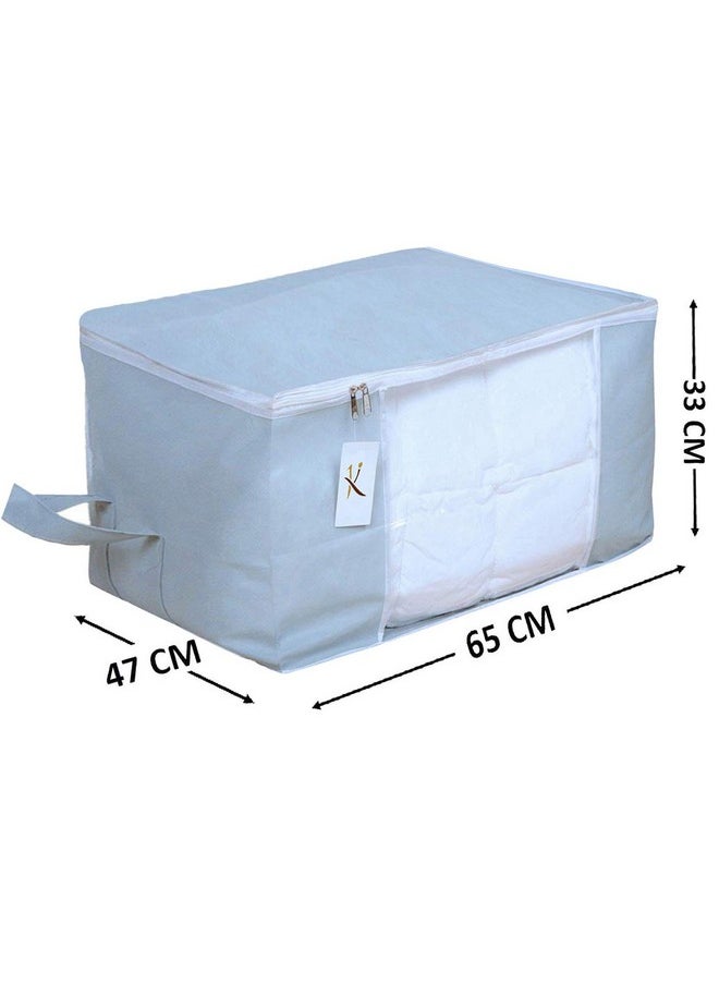 Kuber Industries Kuber Industries Non-Woven Underbed Storage Organiser Set Of 2 (Grey), 47 Centimeters, 33 Centimeters  - Image 4