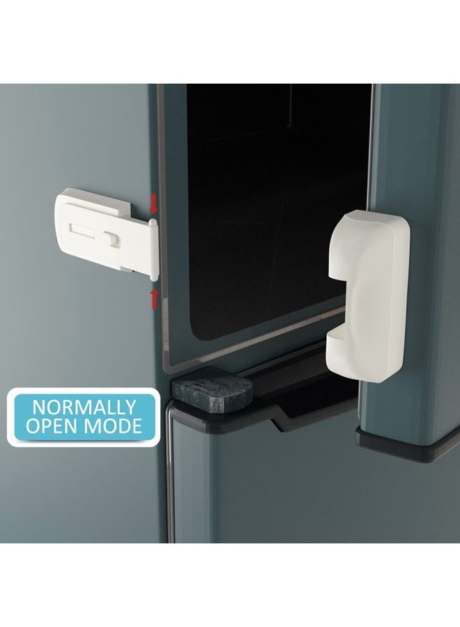 CLYMENE 2 Pack Child Proof Fridge Lock, Refrigerator Fridge Freezer Door Latch to Keep Closed, Refrigerator Door Lock for Toddlers and Aging Seals, Easy to Install and No Unsightly Straps Required (White) - Image 5