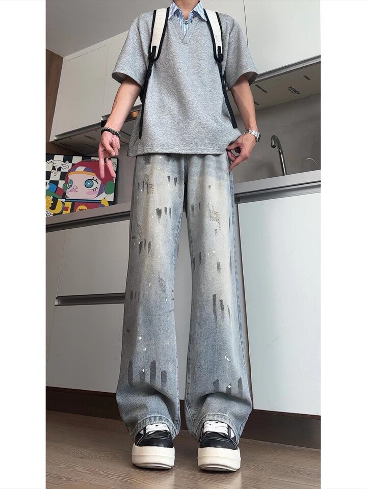 Unisex Casual Daily Denim Jeans - Image 1