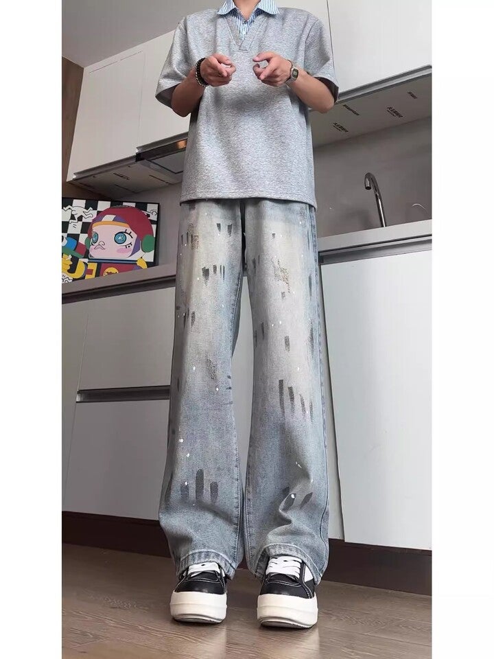 Unisex Casual Daily Denim Jeans - Image 3