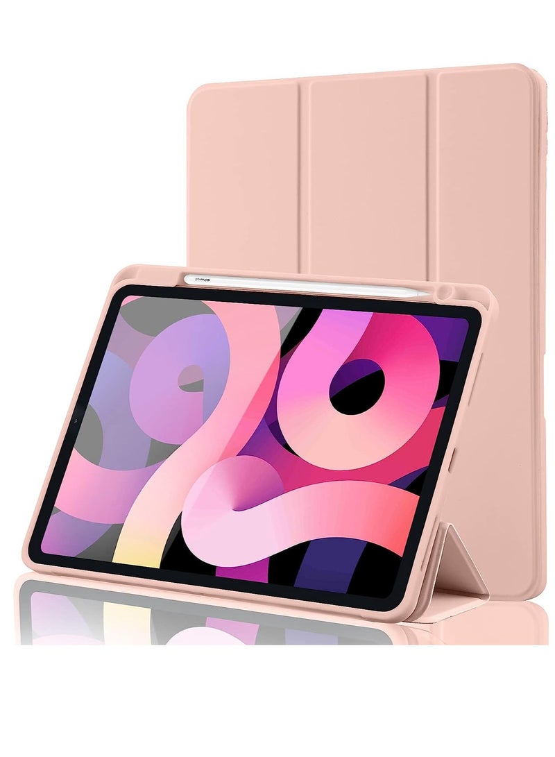 iPad Air 4 Case 2020, iPad Air 4th Generation Case with Pencil Holder [Full Body Protection + Apple 2nd Pencil Charging and Auto Wake/Sleep] Smart Stand Cover Case - Image 1