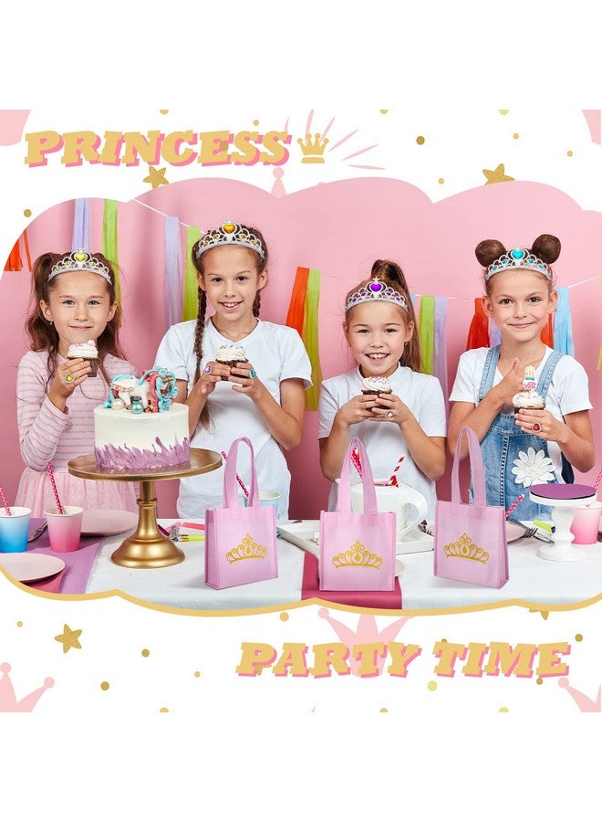 Yinder 12 Costume Dress Up Play Set Includes Princess Birthday Party Favor Bags Princess Crown Princess Wand Princess Goodie Bags Princess Gift Bags Toy Princess Tiara Rings Princess Party Decorations - Image 5