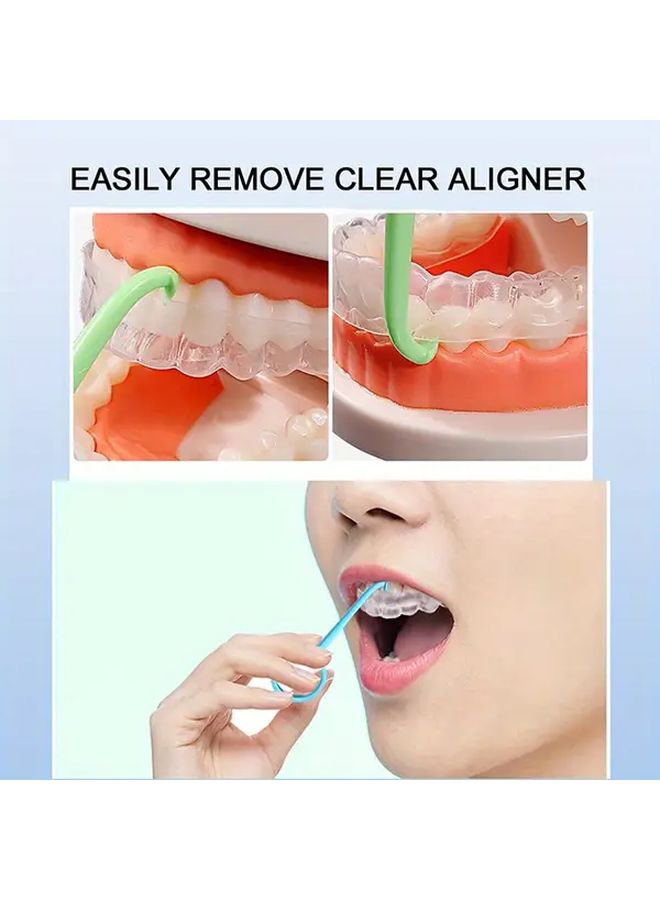 White Clear Aligner Removal Tool Kit 4pcs for Retainers Aligners Braces - Image 2
