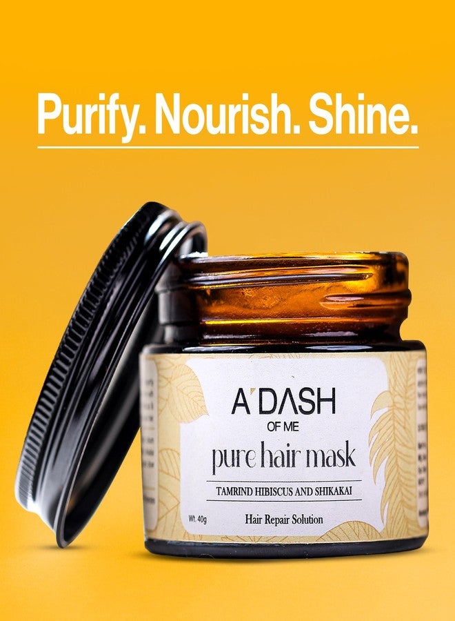 A Dash of Me Pure Tamarind Herbal Mask (40g) | Frizz Control & Damage Repair | Growth Support with Hibiscus, Shikakai & Methi | Smooth Silky Results - Image 3