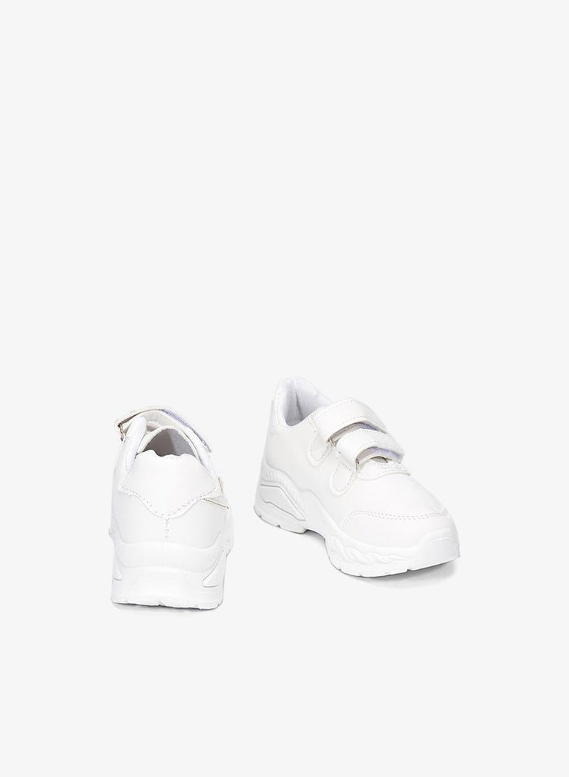 babyqlo White Star Patch School Shoes for Kids - Image 2