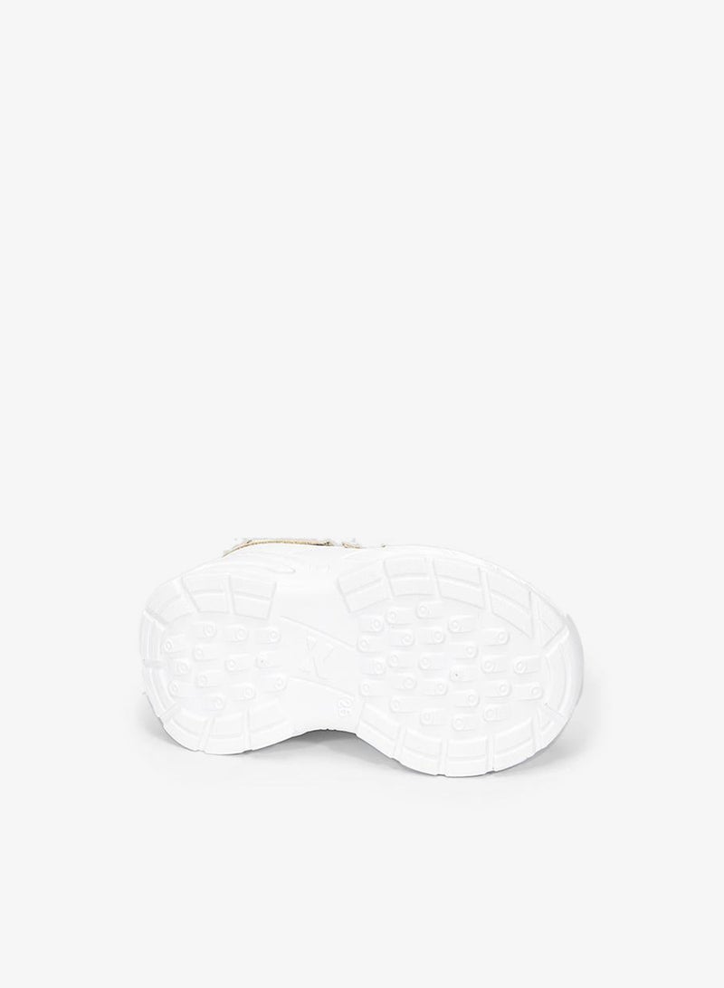 babyqlo White Star Patch School Shoes for Kids - Image 5