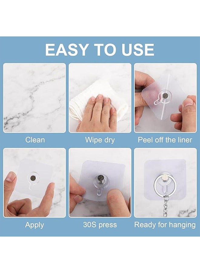 JOYBOS خطافات الصور، 30 قطعة من خطافات الصور ذاتية اللصق المقاومة للماء، خطافات الصور على الحائط، علاقة حائط شديدة التحمل بدون مسامير، مناسبة للمنزل والمطبخ والحمام والمكتب - Image 5