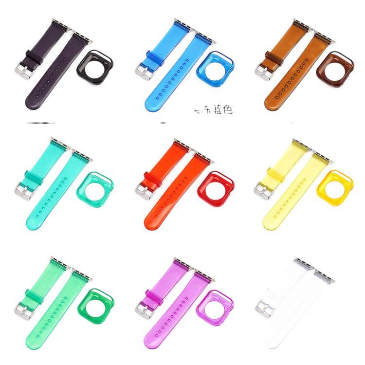 AD Clear Case With Band Set Smartwatch Band Compatible with Apple Watch with Adjustable Fit Replacement Strap for Daily Wear - Image 4