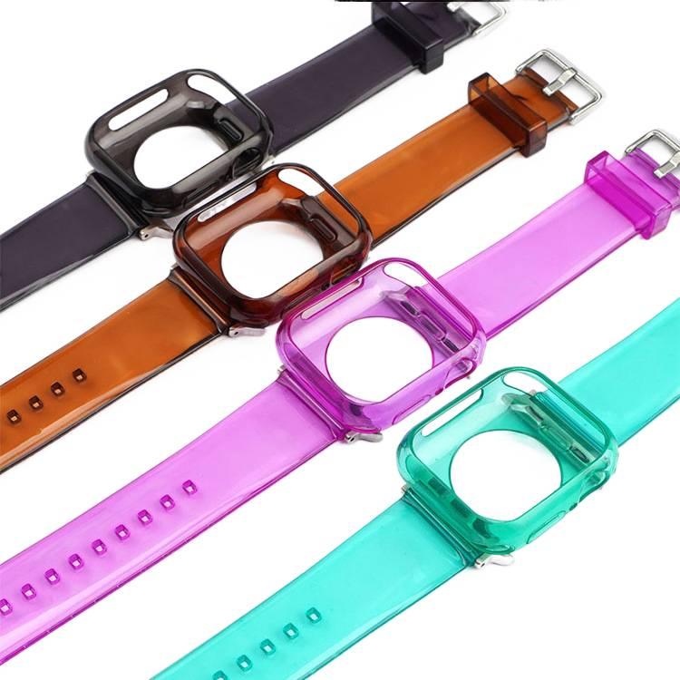 AD Clear Case With Band Set Smartwatch Band Compatible with Apple Watch with Adjustable Fit Replacement Strap for Daily Wear - Image 5