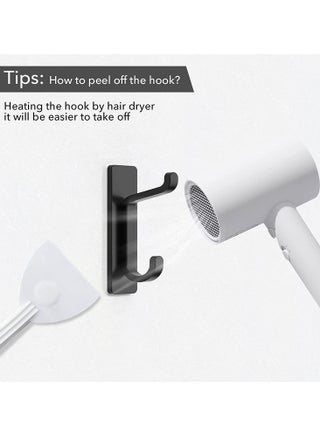4 Pack Self Adhesive wall Hooks, Heavy Duty Stainless Steel Hooks, Easy to Install Bathroom Kitchen Organizer Hooks for hanging Towel, Clothes, utensils,No Drilling Needed - view 5