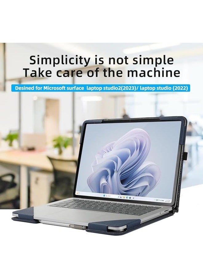Generic - Laptop Case Compatible with Surface Laptop Studio 2(2023) / Laptop Studio(2022),All-Inclusive Anti-Fall Protective Shell 14.4 inch PU Leather Inner Bag Protective Cover - Image 1