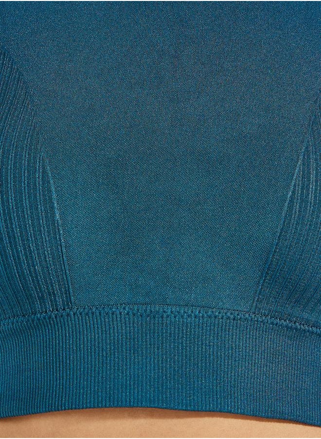 Styli Textured Bust Open Mesh Sports Bra