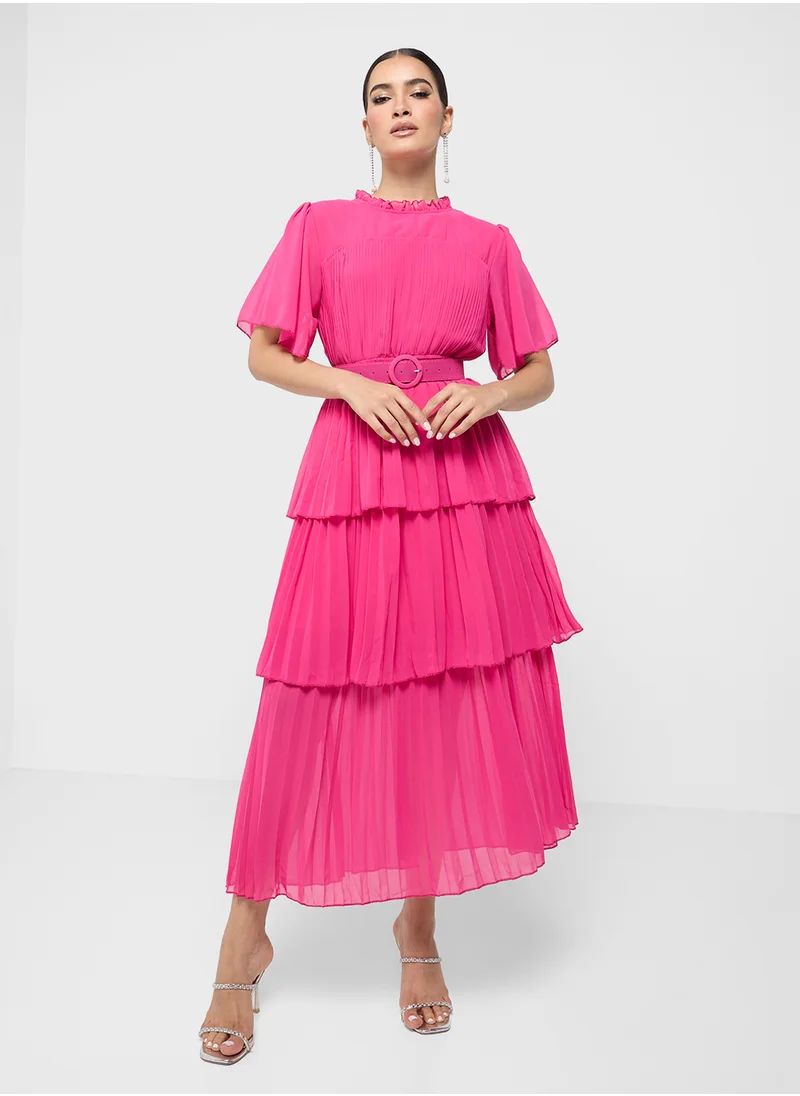 ايلا Layered Dress With Pleats