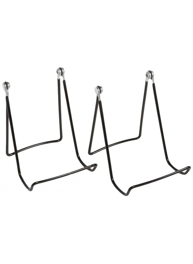 GIBSON HOLDERS Two Wire Display Stand for Plates, Kitchenware, Books, Artwork; Set of 2 6A - Black - Image 1
