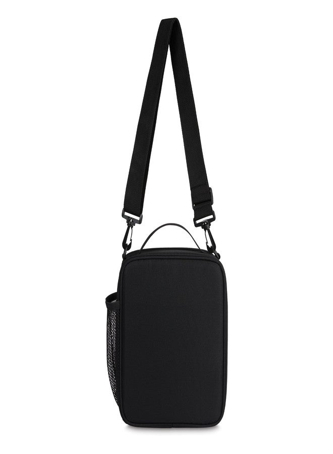 PackIt Freezable Crossbody Lunch Box, Black, Built with ECOFREEZE Technology, Fully Freezable, Collapsible, Reusable, With Top Handle, Front Slip Pocket. Effortlessly Carry, Fresh Every Time. - Image 4