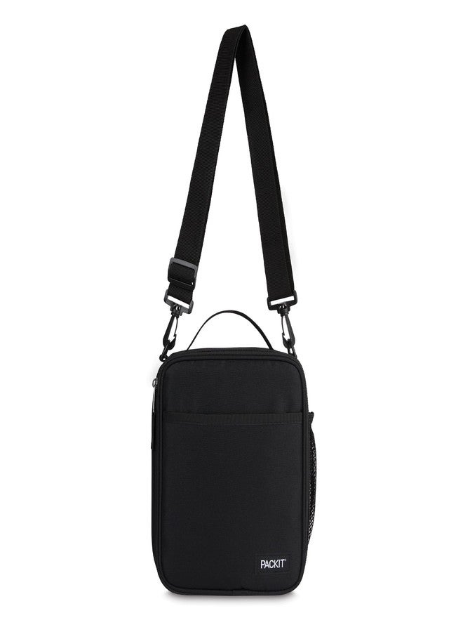 PackIt Freezable Crossbody Lunch Box, Black, Built with ECOFREEZE Technology, Fully Freezable, Collapsible, Reusable, With Top Handle, Front Slip Pocket. Effortlessly Carry, Fresh Every Time. - Image 5