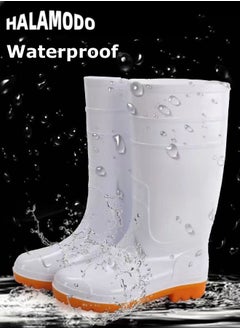 HALAMODO Women's Waterproof Rain Boots Rubber Boots Mid Calf Lightweight Booties Work Comfortable Garden Shoes for Outdoor Gardening Work Walking  - Image 3