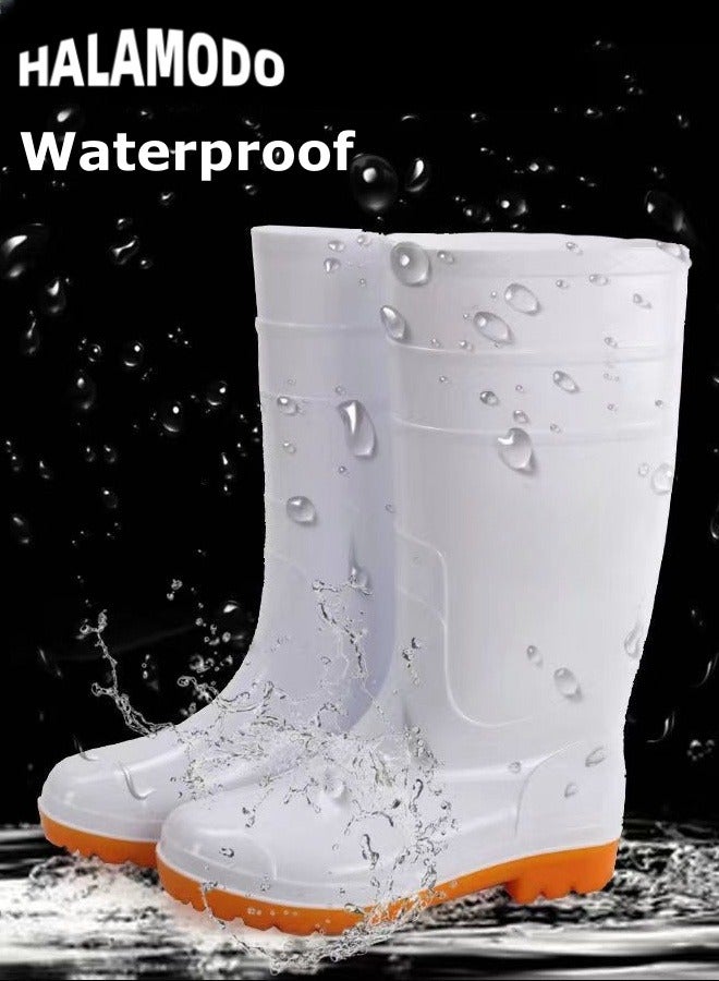 Halamodo Women's Waterproof Rain Boots Rubber Boots Mid Calf Lightweight Booties Work Comfortable Garden Shoes for Outdoor Gardening Work Walking - Image 3