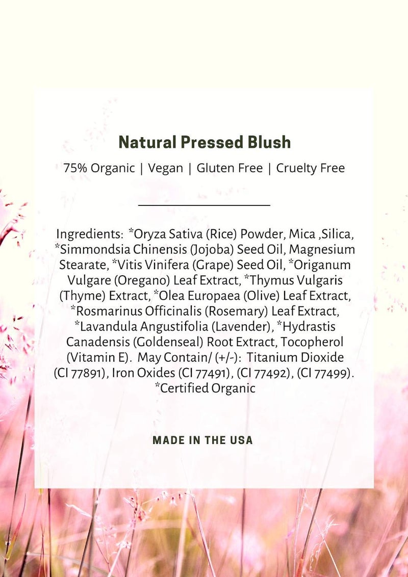 Mom's Secret Mom's Secret 100% Natural Blush, Organic, Vegan, Gluten Free, Natural Pressed Blush, Cruelty Free, Made in the USA, 0.18 oz (Flush) - Image 5