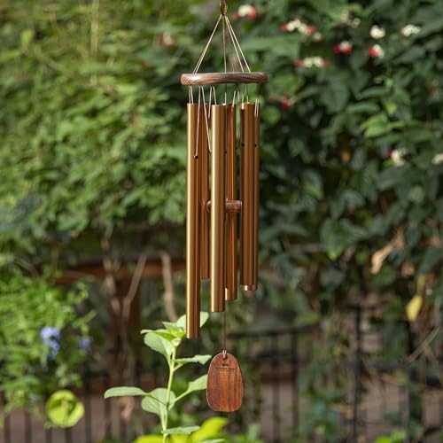 Woodstock Chimes Woodstock Wind Chimes Amazing Grace Chime Medium (24'') Bronze Wind Chime Inspirational and Memorial Gifts Wind Chimes for Outside Patio Home or Garden Decor - Image 2