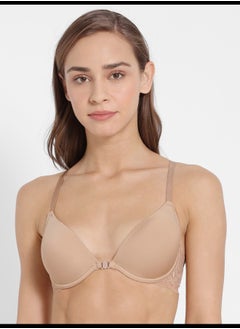 Jockey 1815 Women's Under-Wired Padded Soft Touch Microfiber Nylon Elastane Stretch Full Coverage Lace Back Styling T-Shirt Bra with Adjustable Straps