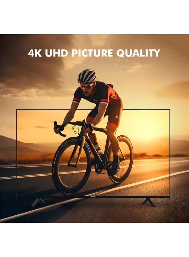 SPJ 75-Inch 4K UHD Android Smart LED TV – Voice Control Remote, Screen Mirroring, Bluetooth, HDMI & USB Ports, Built-in Wi-Fi, Google Play, Bezel-Less Design – Black | 1-Year Warranty - Image 4