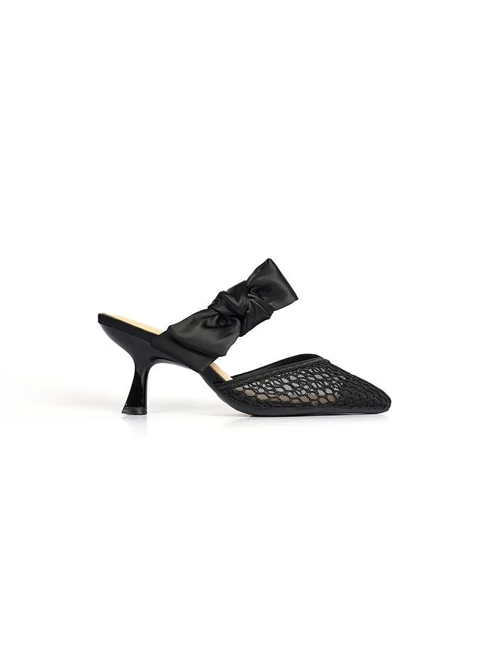 كابلي شباشب نسائية بكعب وزينة فيونكة