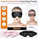 BeHoomi Sleep Mask 2 Packs Premium Eye Mask for Sleeping Total Blackout Superior Soft Comfort Upgraded 3D Ergonomic Designed Sleeping Mask for Home Office Travel Meditation Yoga Black Pink - Image 4