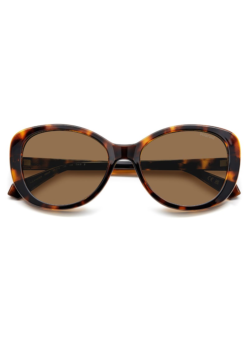 Polaroid Women's Polarized Rectangular Sunglasses - Pld 4154/S/X Brown Millimeter - Lens Size: 55 Mm  - Image 4