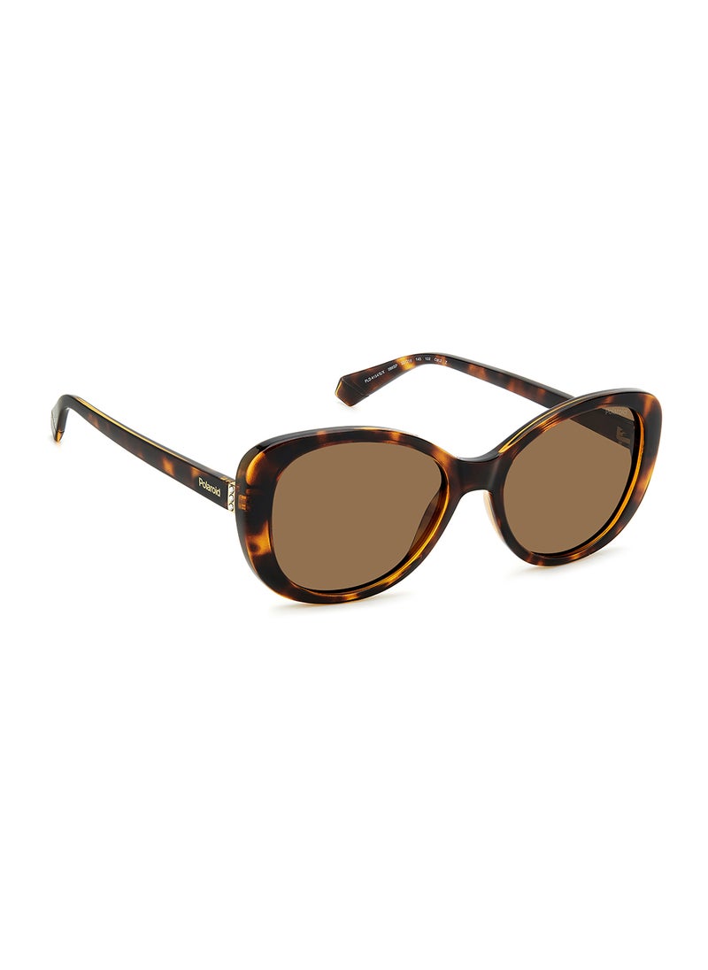 Polaroid Women's Polarized Rectangular Sunglasses - Pld 4154/S/X Brown Millimeter - Lens Size: 55 Mm  - Image 2