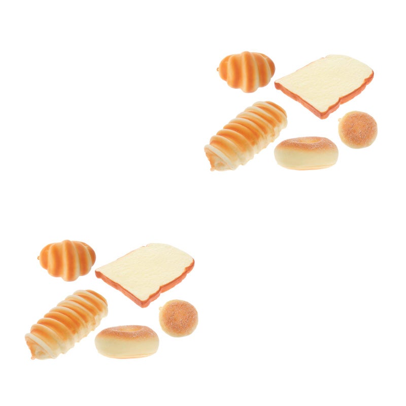 10 pcs Vivid Simulation Breads Lovely Fake Bread Props Fake Bread Adorns - Image 1