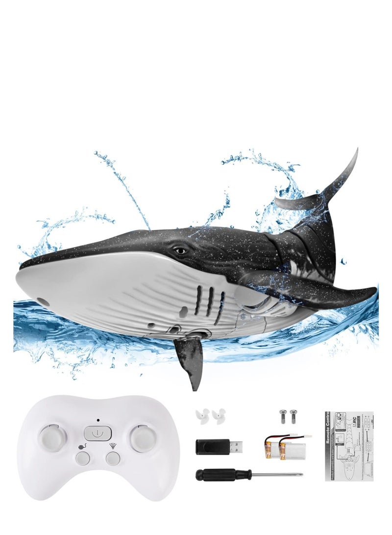 Remote Control Whale, 2.4G High Simulation RC Whale Toys, Pool Remote Control Whale Toys, Outdoor RC Boat Water Toys, for Boys and Girls Kids - Image 1