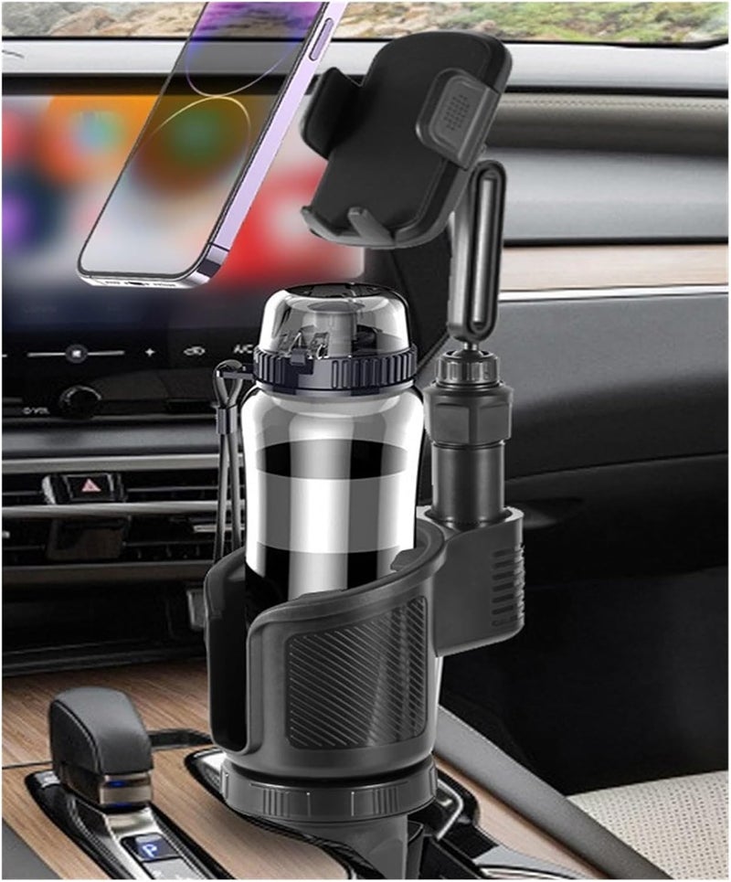 Car Cup Holder Expander Cell Phone Mount 360° Rotation Smartphones Auto Interior - Image 1