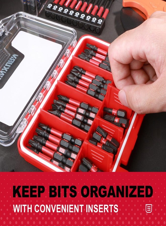 Geinxurn 71pieces Impact Screwdriver Bits Set, Magnetic S2 Steel Multi Insert Power Bits Tips with Impact Bit Holder with Storage Box - Image 3